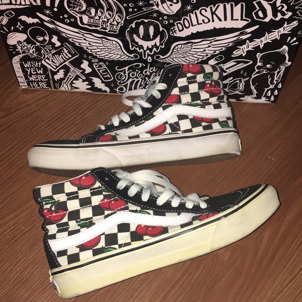 Cherry checker vans